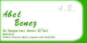 abel bencz business card